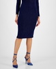 Women's Pull-On Metallic Knit Pencil Skirt, Created for Macy's 