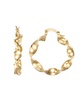 Gold-Plated Swirl Hoop Earrings