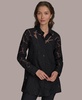 Women's Geo Burnout Button-Front Tunic