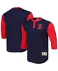 Men's Navy Chicago White Sox Cooperstown Collection Legendary Slub Henley 3/4-Sleeve T-shirt