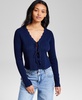 Women's Tie-Front Pointelle Cardigan, Exclusively at Macy's 