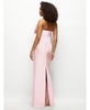Women's Strapless Satin Column Maxi Dress with Oversized Handcrafted Bow
