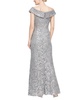 Women's Sequined Lace Off-The-Shoulder Gown