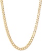 Flat Curb Link 22" Chain Necklace (5mm) in 18k Gold-Plated Sterling Silver or Sterling Silver