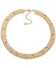 Gold-Tone Crystal Pavé Sculptural Braid-Look Collar Necklace, 16" + 3" extender