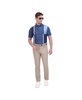 Men's Color Block Melange Tech Jersey Sports Fit Polo Shirt