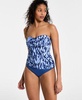 Women's Shirred Bandini Top & High-Waist Bottoms 