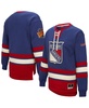 Women's Blue New York Rangers Heritage Lace-Up Pullover Sweatshirt