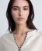 Women's Embroidered Satin Blouse