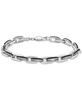 Men's Black Diamond Link Bracelet (1/2 ct. t.w.) in Sterling Silver