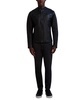 Men's Band-Collar Distressed Leather Jacket