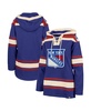 Women's Blue New York Rangers Superior Lacer Pullover Hoodie