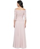 Petite Lace Top Off-The-Shoulder Gown