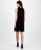 Women's High-Ruffle-Neck Sleeveless Lace Dress