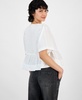 Women's Cotton Tie-Front Peplum Top, Exclusively at Macy's