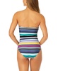 Women's Striped Twist-Front One-Piece Swimsuit