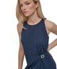 Women's Hardware-Trim Side-Ruched Sleeveless Dress