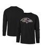 Men's Black Distressed Baltimore Ravens Premier Franklin Long Sleeve T-shirt