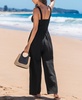 Women's Twist-Front Sweetheart Neck Jumpsuit