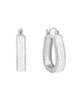 Clear Crystal Diamond Cut Hoop Earrings