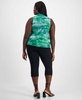 Bar II Trendy Plus Size Cowl-Neck Cutout Sleeveless Top & High-Rise Ponte Side-Zip Capri Pants, Exclusively at Macy's