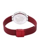 Women's Classic Red Stainless Steel Mesh Bracelet Watch 31mm