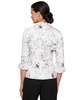 Petite Jacquard Printed Faux-Wrap Top
