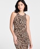 Women's Cheetah-Print Asymmetrical Midi Dress, Exclusively at Macy's
