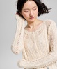 Women's Pointelle-Knit Scoop-Neck Cardigan, Exclusively at Macy's