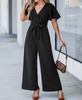 Women's Maroon Belted Jumpsuit