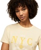 Women's Cotton Crop Varsity Crewneck Tee