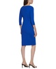 Women's Foldover-Neck Front-Slit Sheath Dress