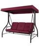 Outdoor Patio Deck Porch Canopy Swing with Cushions