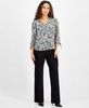 Women's Printed V-Neck Blouse