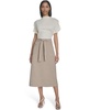 Women's Tie-Waist Patch-Pocket Midi Skirt