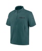 Men's Midnight Green Philadelphia Eagles 2024 Sideline Coach Short Sleeve Half-Zip Hoodie Jacket