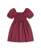 Toddler Girls Organic Short Bubble Sleeve Smocked Dress