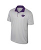 Men's Gray Kansas State Wildcats Tuck Striped Polo