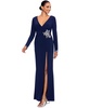 Women's Embellished Surplice Gown