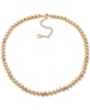 Gold-Tone Crystal Pavé Sculptural Collar Necklace, 16" + 3" extender