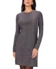 Women's Metallic Long-Sleeve Sheath Dress
