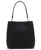 Ruched Quilted Medium Bucket Bag