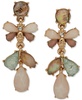 Gold-Tone Bee & Stone Linear Earrings