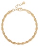 Silver, Gold Plated Brass Twisted Chain Bracelet
