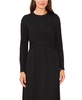 Petite Cross-Over-Front Long-Sleeve Dress
