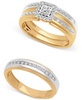 Diamond His & Hers Wedding Set Collection in 14k Two-Tone Gold