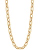 Polished & Textured Link 18" Collar Necklace in 10k Gold