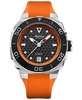 Men's Swiss Automatic Seastrong Extreme Orange Rubber Strap Watch 39mm