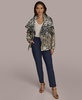 Women's Metallic Jacquard Zip-Front Jacket