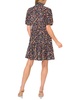 Women's Floral Ruffled Short Puff-Sleeve Dress